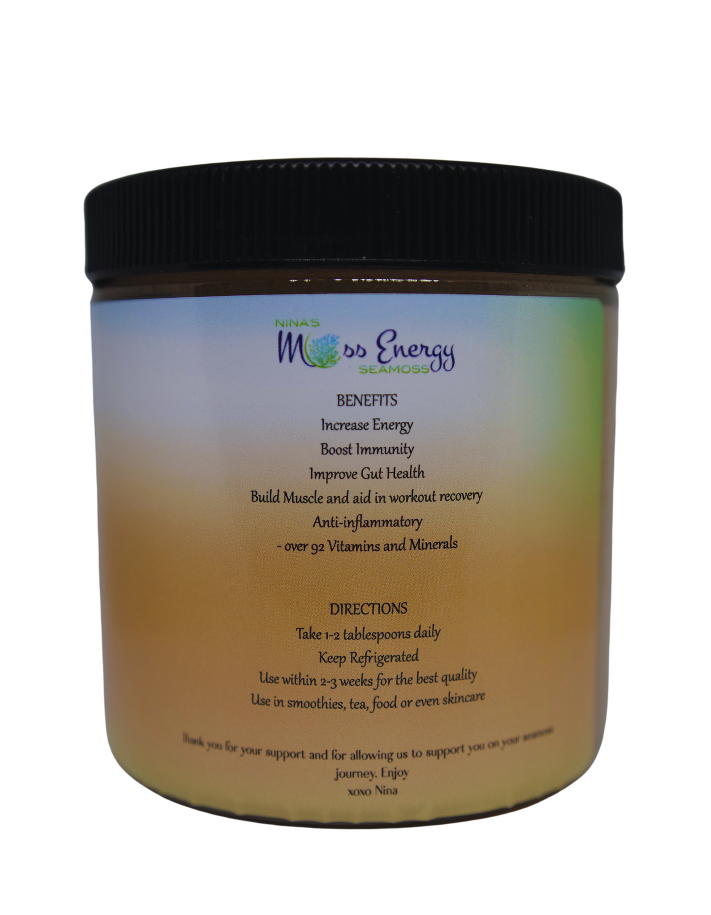 Sea Moss Gel Backside
